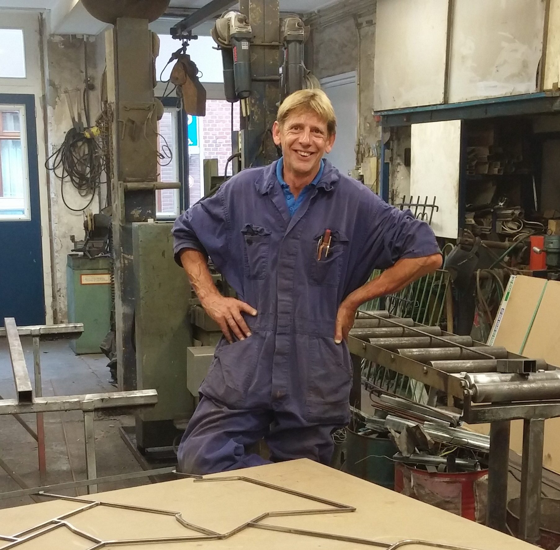 Jaap Spierdijk aan het werk